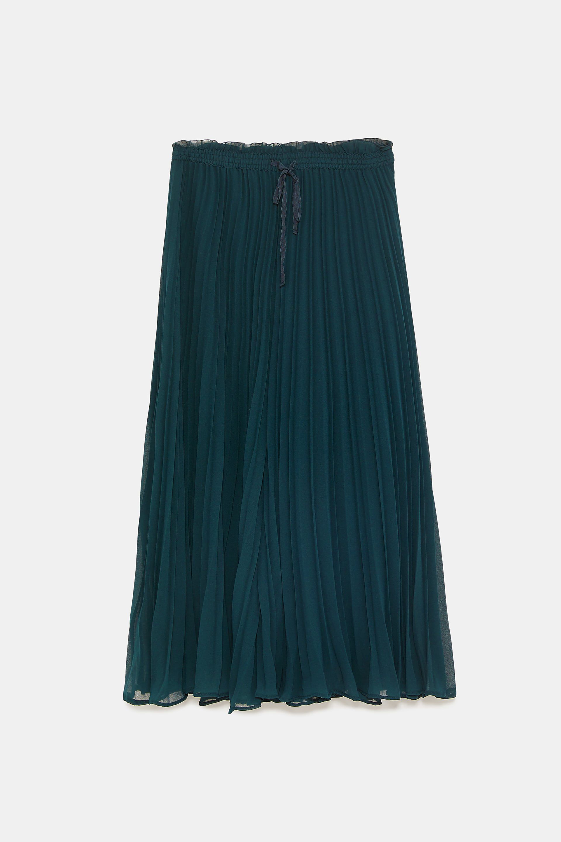 black,Zara Pleated Culotte