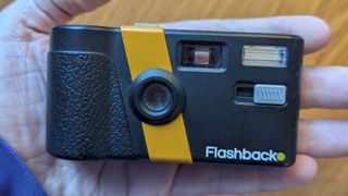 Flashback ONE35 redisposable digital camera in the hand