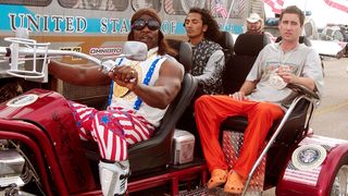 President Camacho rides a motorcycle in Idiocracy