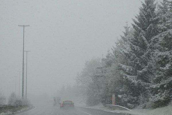 Snowy conditions at Liege-Bastogne-Liege on Sunday