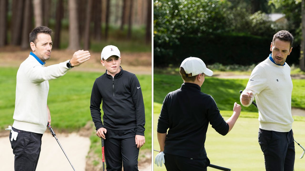 Nick Dougherty and young Golf Monthly reader Josh Jackson