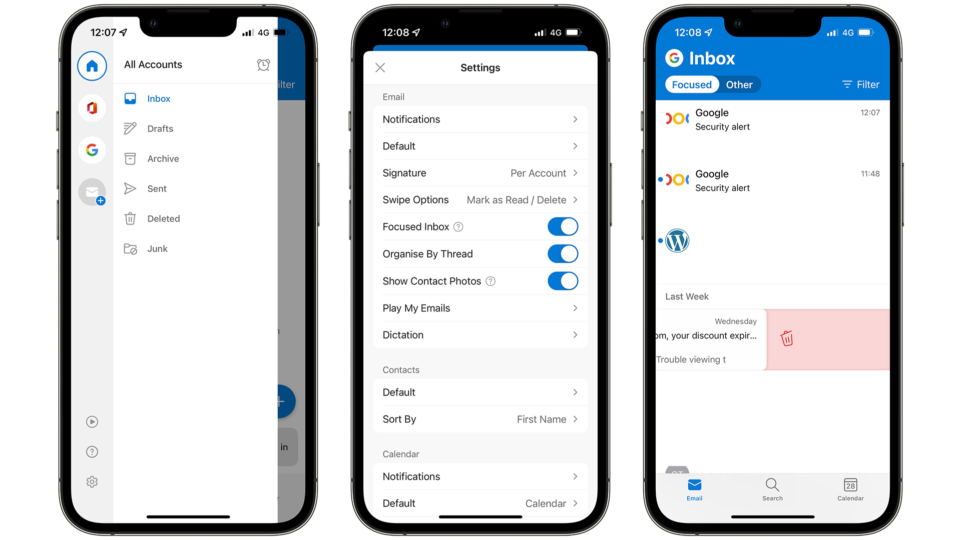 Приложение Apple сохранить снимок экрана для приложения Outlook iOS