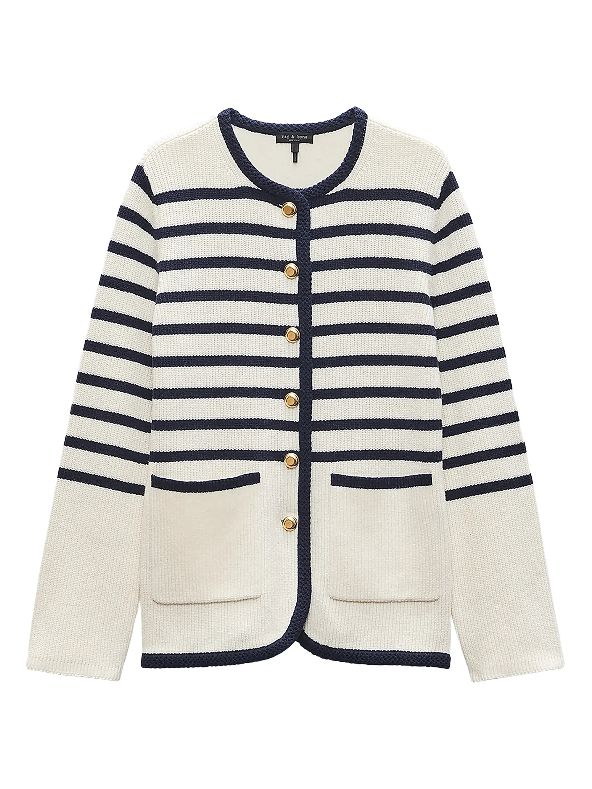 saksfifthavenue, Nancy Striped Longline Cardigan