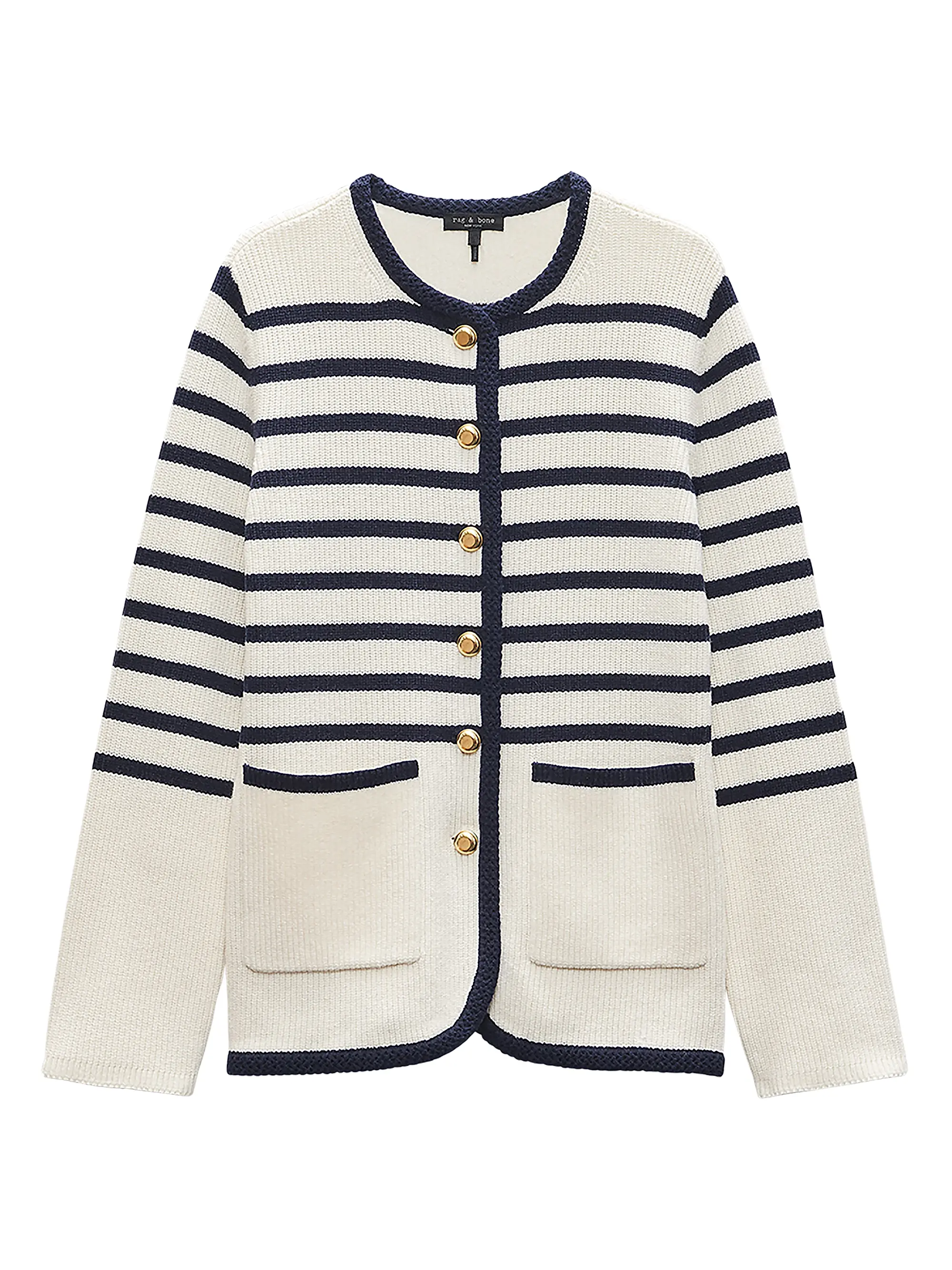 saksfifthavenue, Nancy Striped Longline Cardigan