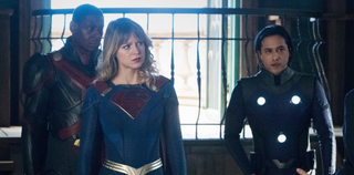 David Harewood, Melissa Benoist and Jesse Wrath in Supergirl.