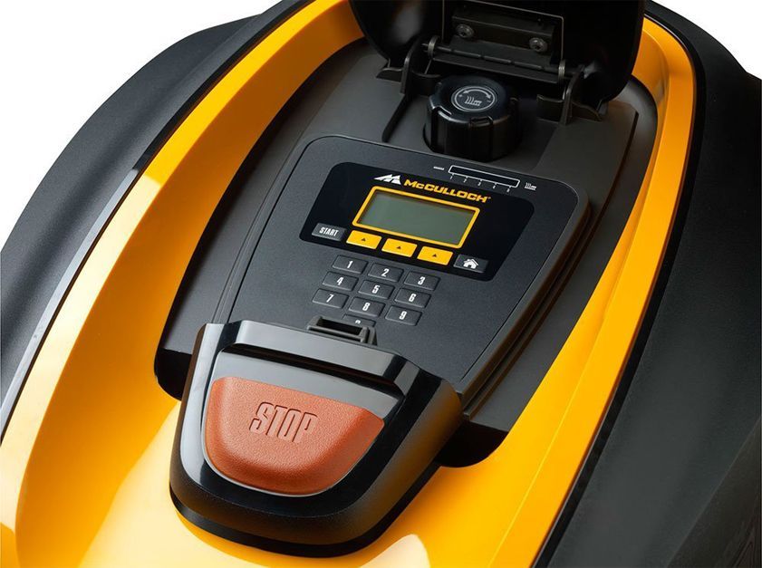 You can program the McCulloch ROB 1000 using a simple control pad.