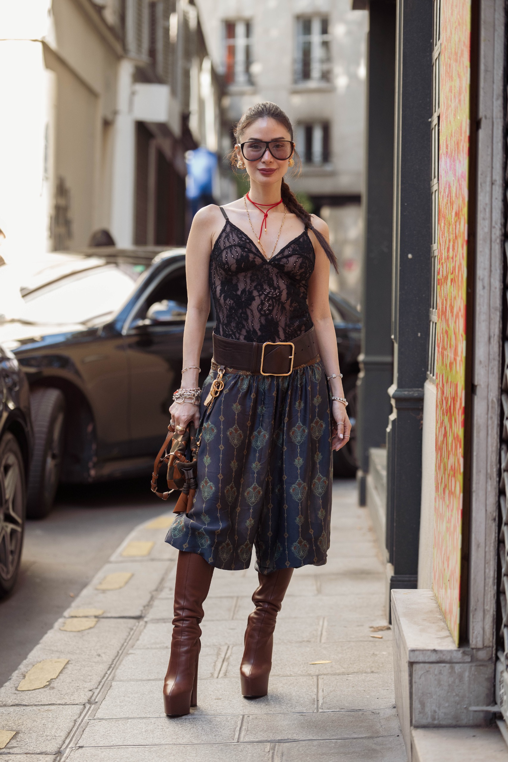 French girls wearing daring pants at Paris Fashion Week Spring/Summer 2027