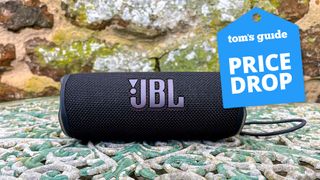 JBL Flip 6 Bluetooth speaker on a table