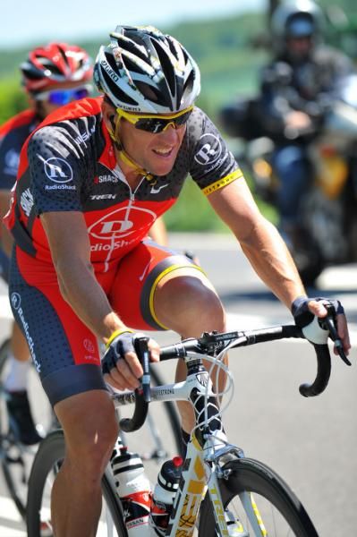 Lance Armstrong (RadioShack) put in another strong performance on stage two.