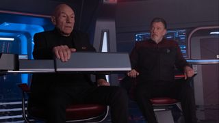Patrick Stewart and Jonathan Frakes in Star Trek: Picard season 3