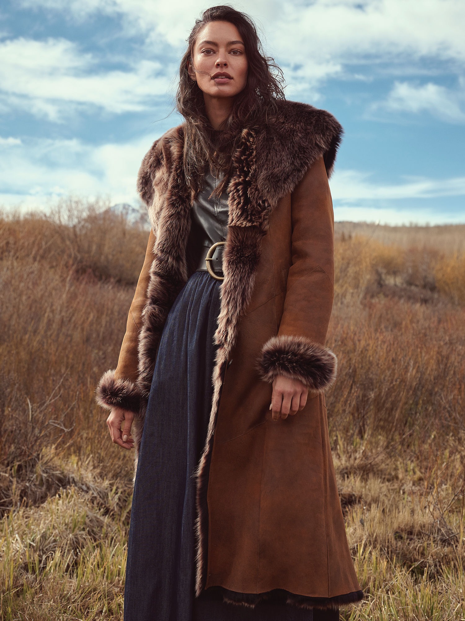 Overland, Dakota Hooded Toscana Sheepskin Coat