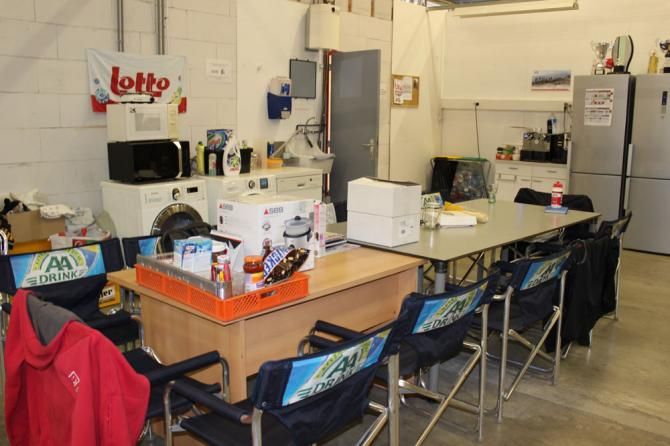 A place to relax for the mechanics and other staff