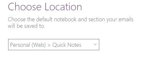 change onenote email settings change onenote email settings