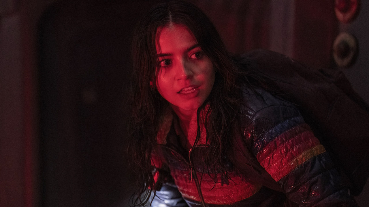 Dina bathed in red light in The Last of Us season 2 episode 4