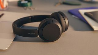 Sony headphones on table