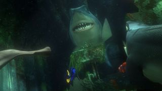 Sharks.hold a meeting in Finding Nemo