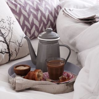 teapot bread with bed and newspaper