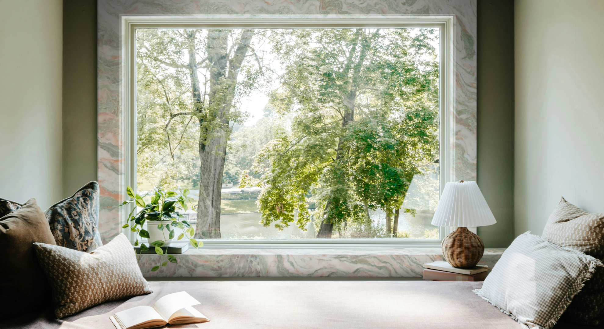 View of nature through window