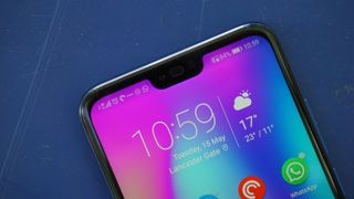 The Honor 10 has a narrow screen with a notch