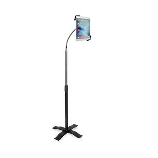 CTA Digital gooseneck iPad stand with an iPad on it