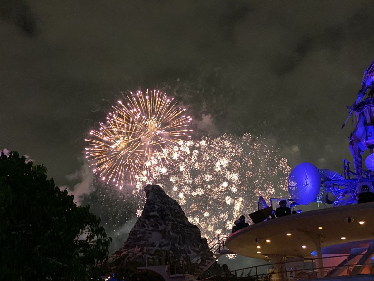 Halloween Screams fireworks with Matterhorn