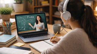 AI image of student studying