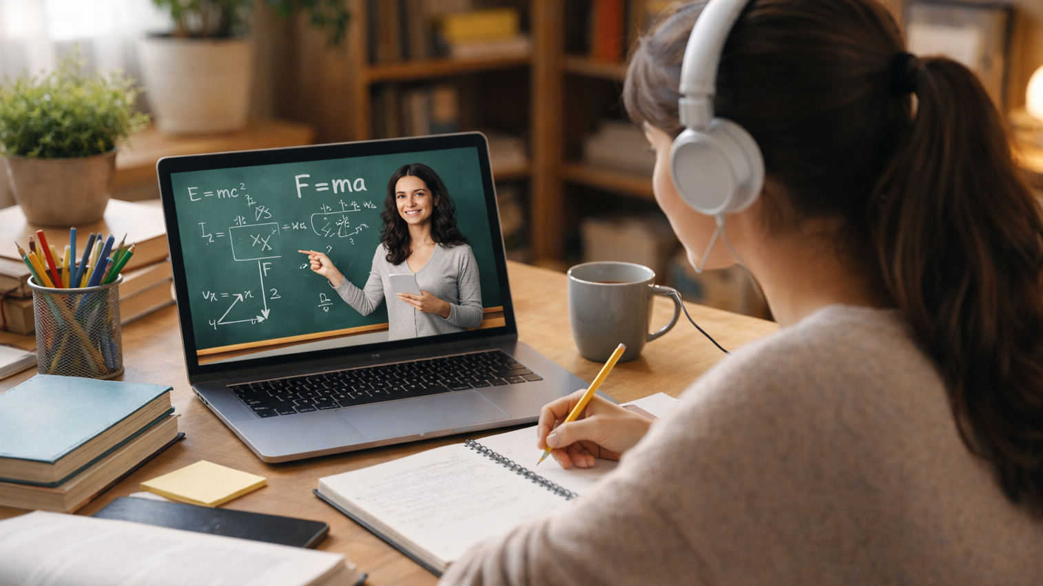 AI image of student studying