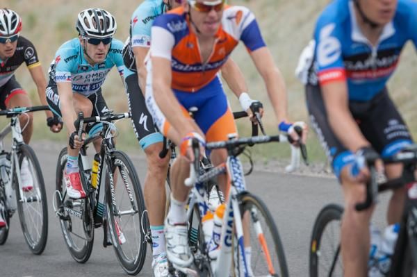 Levi Leipheimer (Omega Pharma-Quickstep) sits patiently in the pack awaiting the mountains