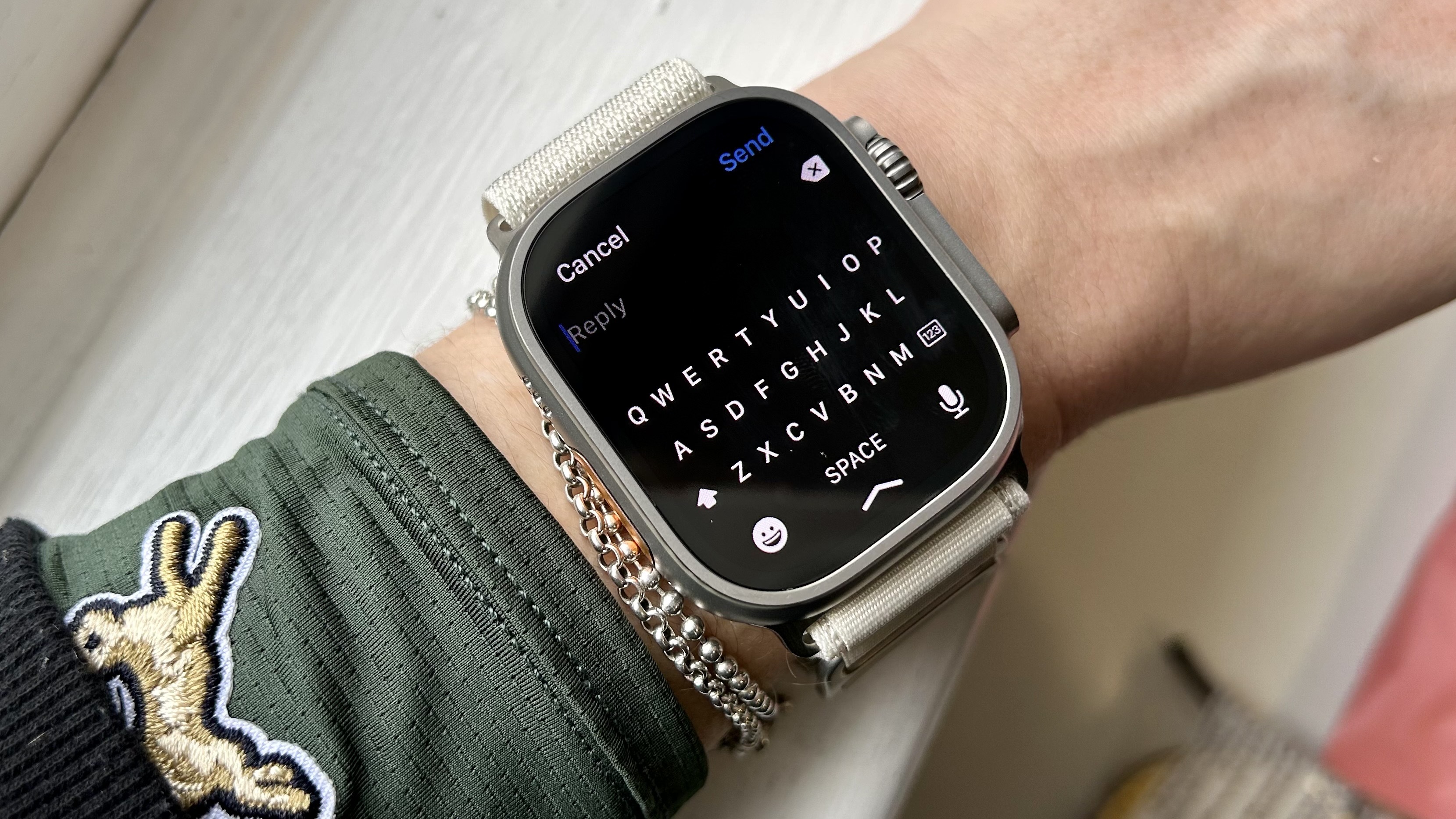 the keyboard on the Apple Watch Ultra