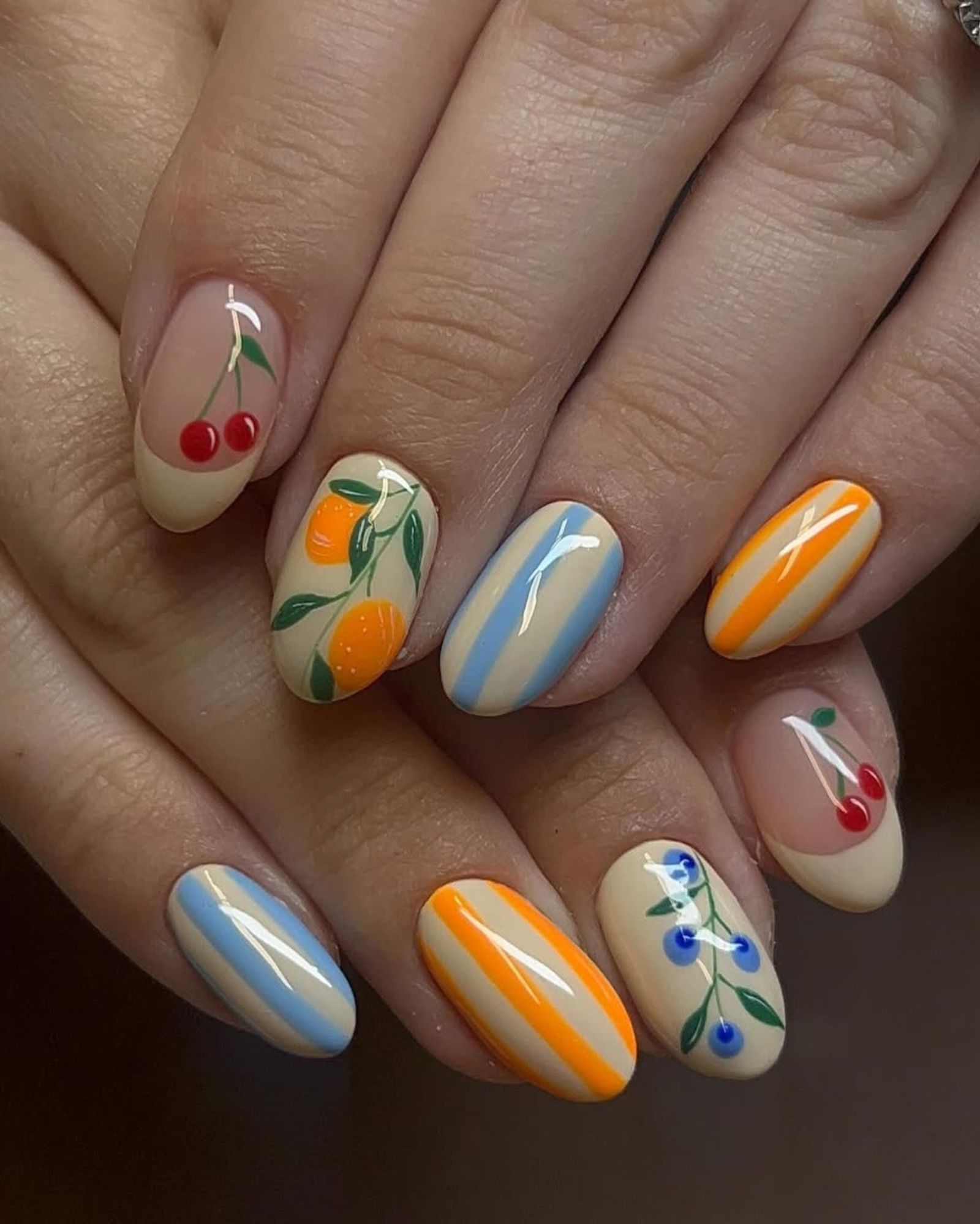 Striped Nail Art @paragonnails