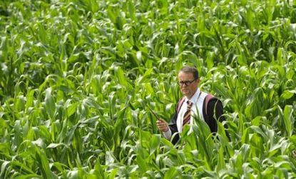 The Harry Potter Maize Maze creator and big-time Potter fan, farmer Tom Pearsy