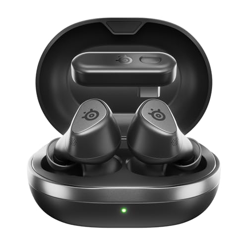 Steelseries Arctis Gamebuds for Playstation/pc/switch/mobile — 2.4ghz + Bluetooth 5.3 Earbuds — Anc — Mobile App Sound Presets — Water Resistant Ip55 — 40h Battery With Qi Charging Case - Black