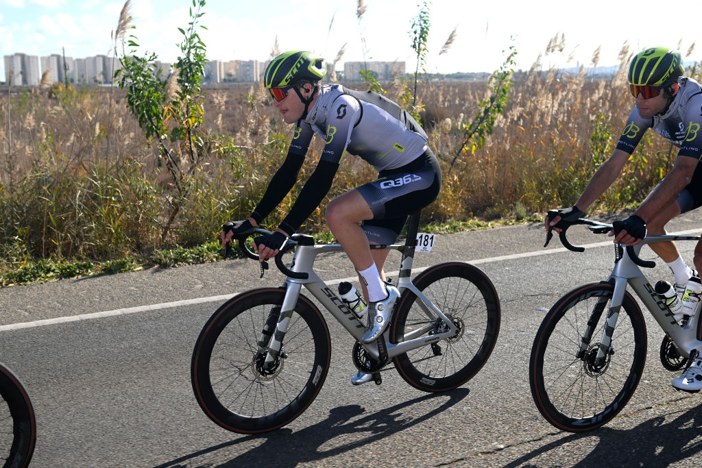 ALTEA, SPAIN - FEBRUARY 01: Filippo Conca of Italy and Team Q36.5 Pro Cycling competes during the 74th Volta a la Comunitat Valenciana 2023 - Stage 1 a 189,4km stage from Orihuela to Altea / #VCV2023 / #VoltaValenciana / on February 01, 2023 in Altea, Spain. (Photo by Dario Belingheri/Getty Images)