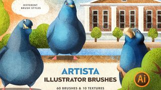 A preview of Artista Illustrator brushes, one of the best Illustrator brushes