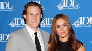 Actress Meghan Markle (R) and her husband Trevor Engelson arrive at the Anti-Defamation League Entertainment Industry Awards Dinner at the Beverly Hilton on October 11, 2011 in Beverly Hills, California.