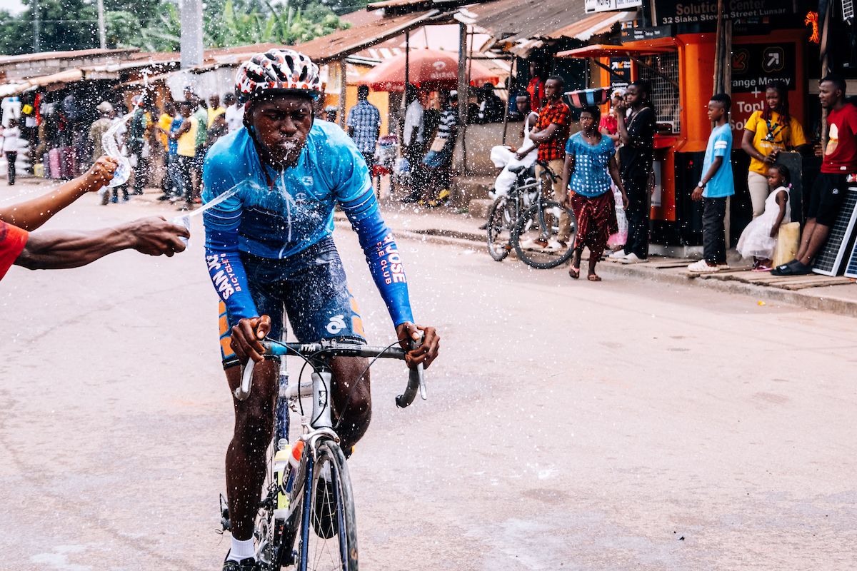 Picture by Oskar ScarsbrookSWpixcom 2630042023 Cycling SIS Science in Sport Tour de Lunsar 2023 Sierra Leone Africa