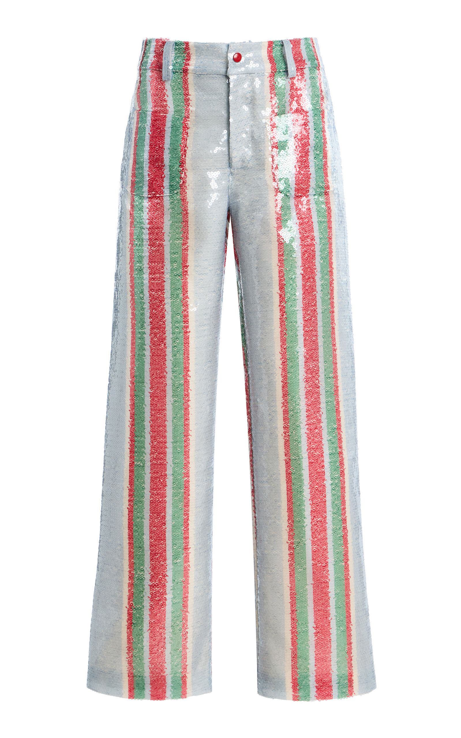 Exclusive La Isla Pippi Sequinned Straight-Leg Pants