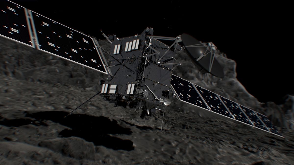 The European Space Agency&#039;s Rosetta spacecraft crash-landed on its target Comet 67P, shown in this artist&#039;s illustration, on Sept. 30, 2016, ending a historic 12-year mission to explore and land on a comet.