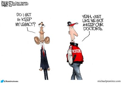 Political cartoon U.S. voters post-election Barack Obama
