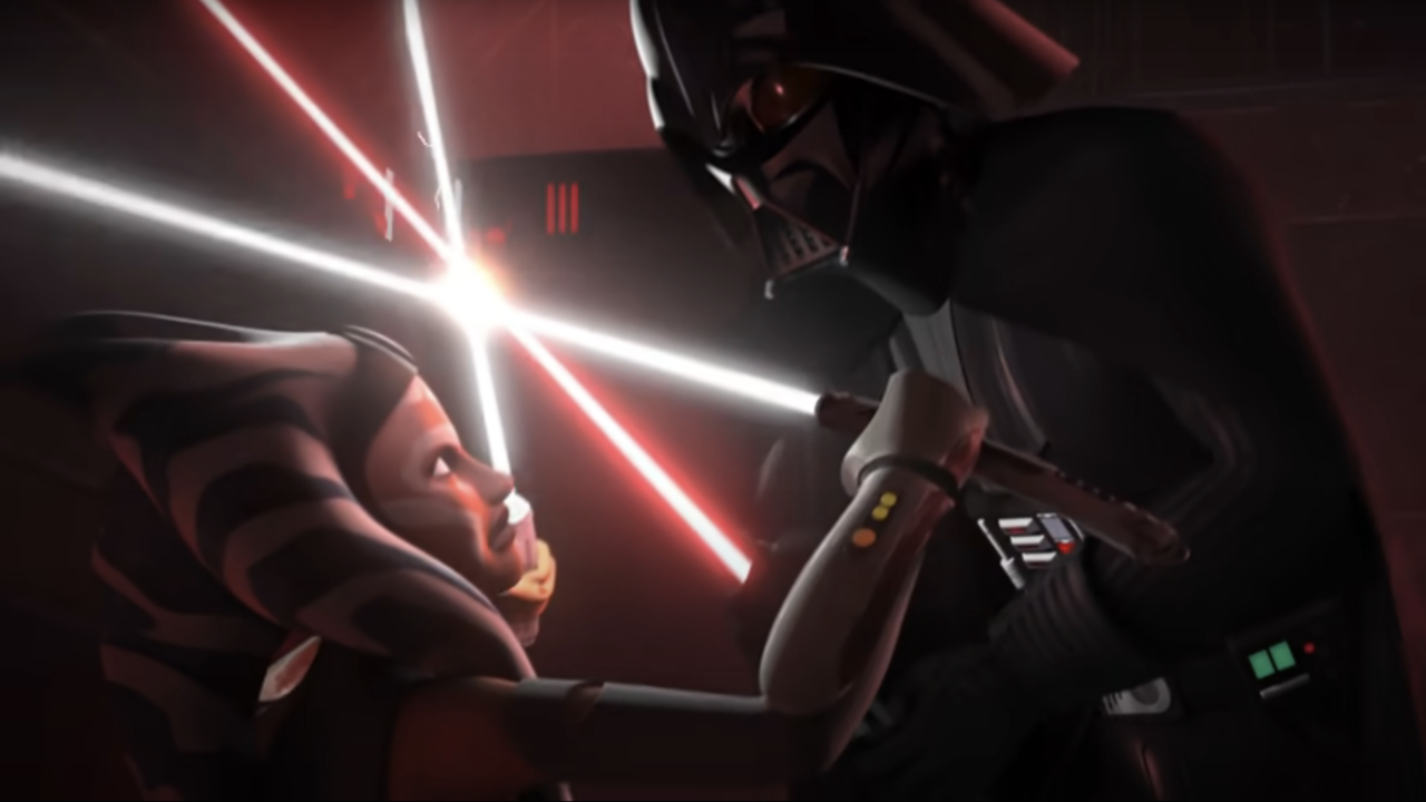 Ahsoka vs. Darth Vader in Star Wars Rebels