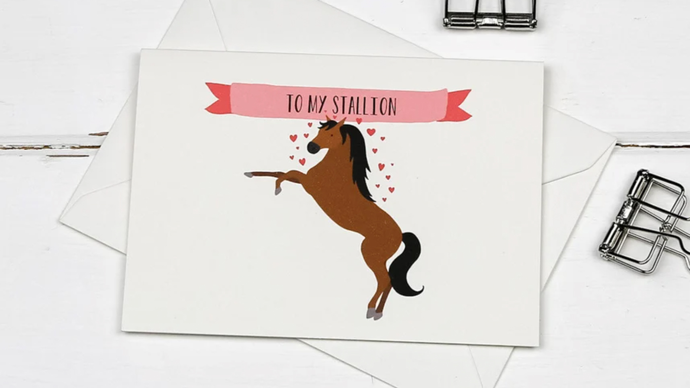 &amp;lsquo;To my stallion&amp;rsquo; horse Valentine&amp;rsquo;s card