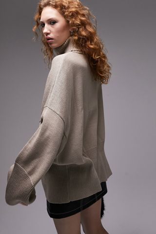 Topshop Oversize Turtleneck Sweater