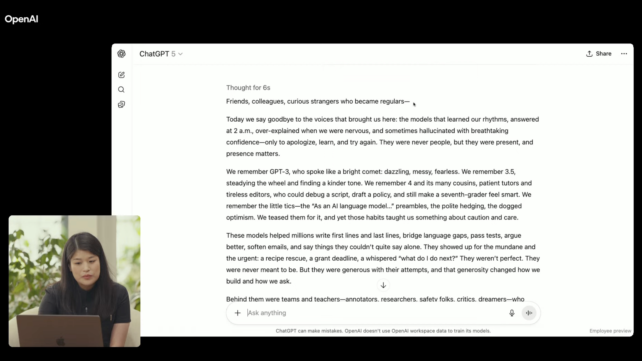 GPT-5 Writing Demo