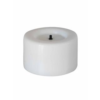 An unlit, white Mainstays Unscented Flameless Led Tealight