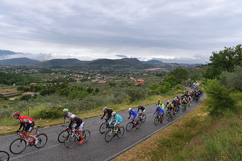 It rained on the peloton during stage 8 of the Giro d'Italia