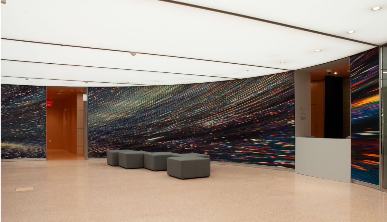 Kvadrat Acoustics holding up an art installation