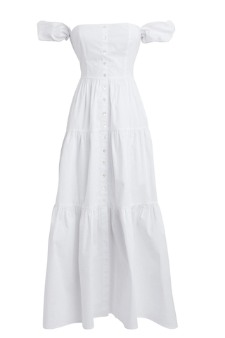 Elio Off-The-Shoulder Cotton Dress