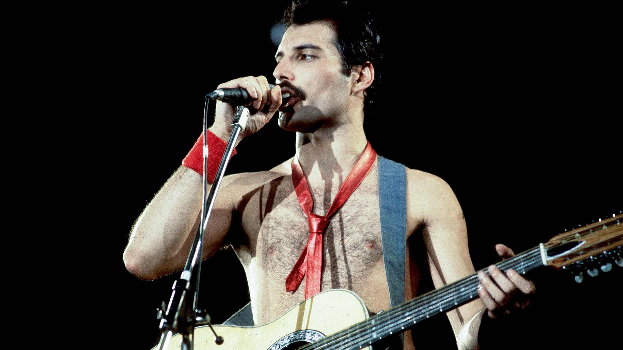 Freddie Mercury of Queen on 9/19/80 in Chicago, Il. 
