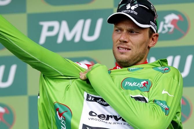 Thor Hushovd battled for the green jersey in the 2010 Tour with Alessandro Petacchi.