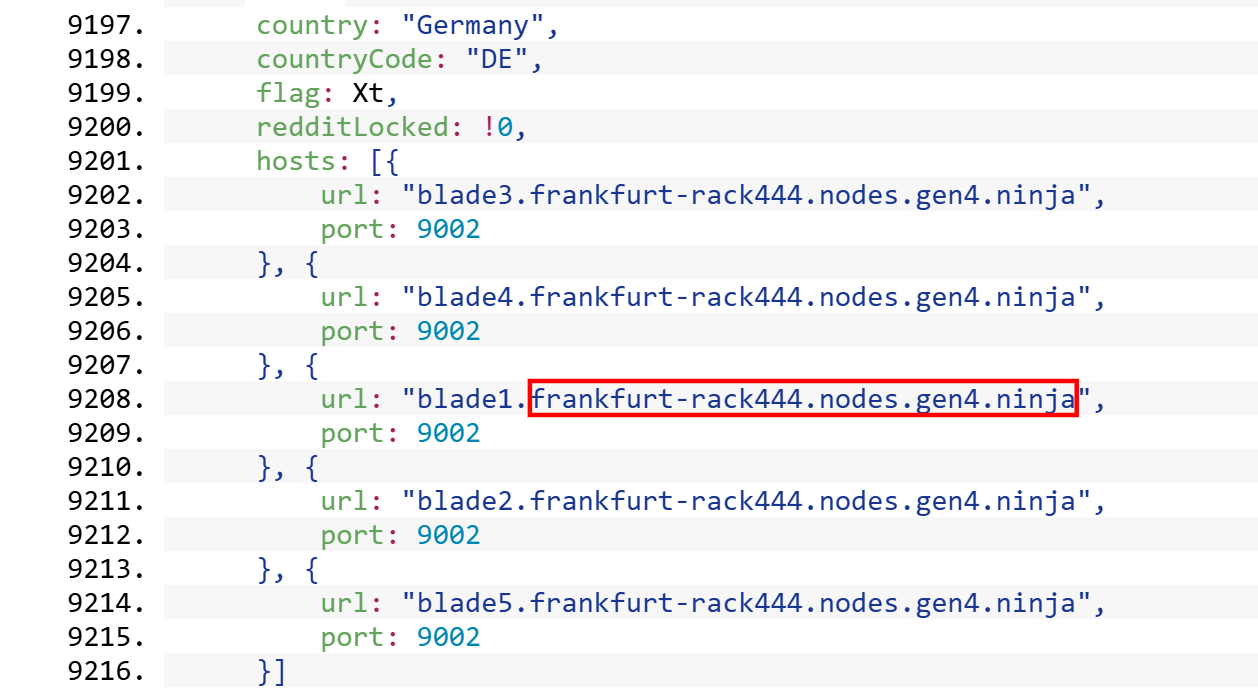 Source code of BiuBiu VPN - The Website Unblocker (screenshot taken on January 13)